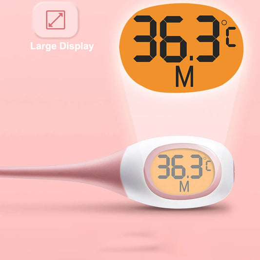 8 Seconds Backlit Fever Thermometer – Fast Digital LCD Medical Thermometer for Kids, Babies & Adults