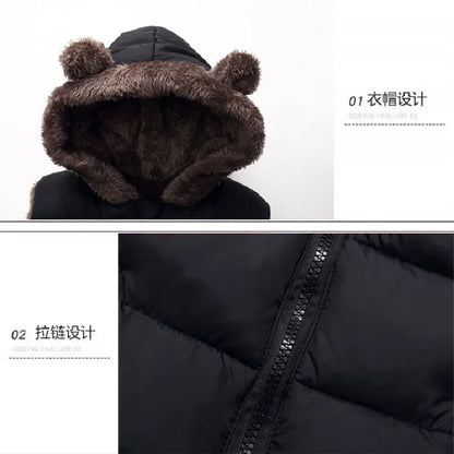 New Hooded Down Vest Coat – Thick Warm Waistcoat for Babies & Kids 2-6 Years