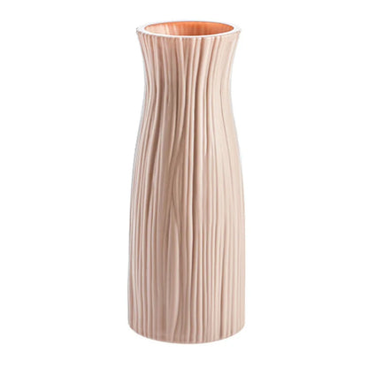 White Imitation Ceramic Plastic Vase – Nordic Decorative Flower Pot for Home, Wedding, or Table Centerpiece