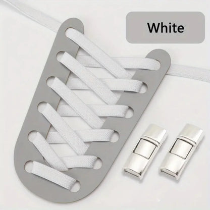 Elastic No Tie Shoelaces Semicircle Shoe Laces For Kids and Adult Sneakers Shoelace Quick Lazy Metal Lock Laces Shoe Strings