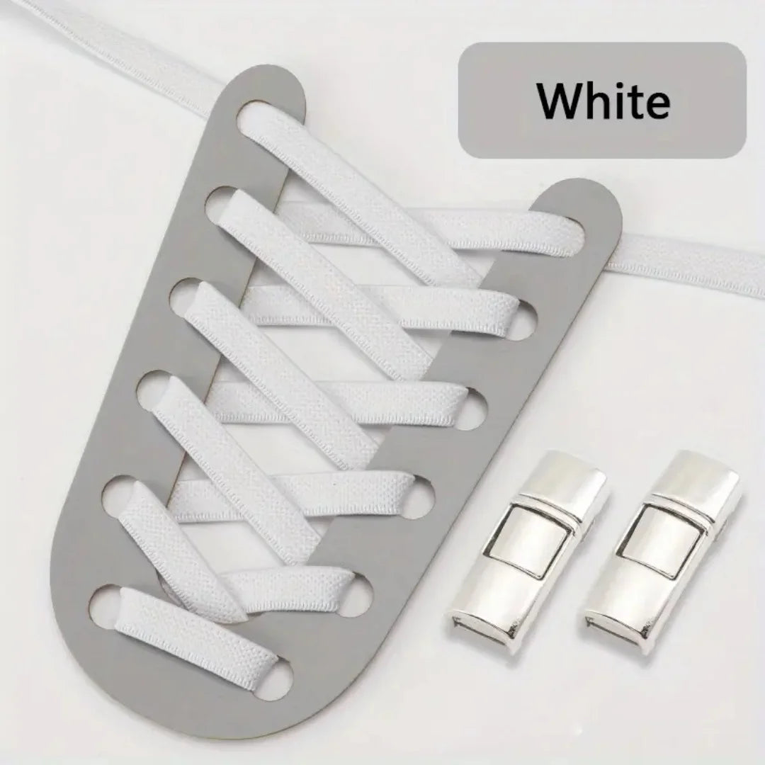 Elastic No Tie Shoelaces Semicircle Shoe Laces For Kids and Adult Sneakers Shoelace Quick Lazy Metal Lock Laces Shoe Strings