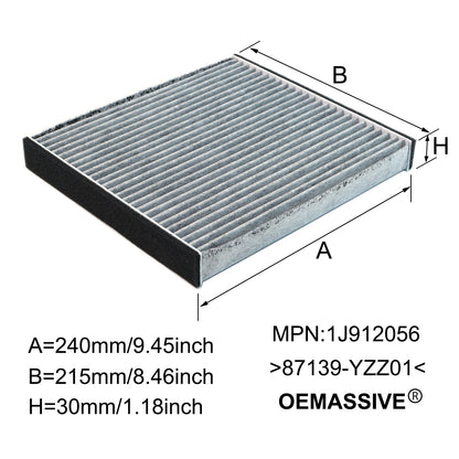 Car Pollen Cabin Air Filter Car Accessories For Lexus LS430 SC430 GS430 GS300 3.0L 4.3L Toyota Verossa 87139-YZZ01 88508-22050