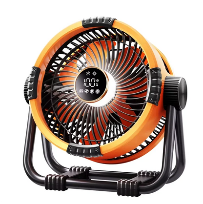Camping Fan with Light & Power Bank – Rechargeable Ceiling Fan with 3-Speed Night Light