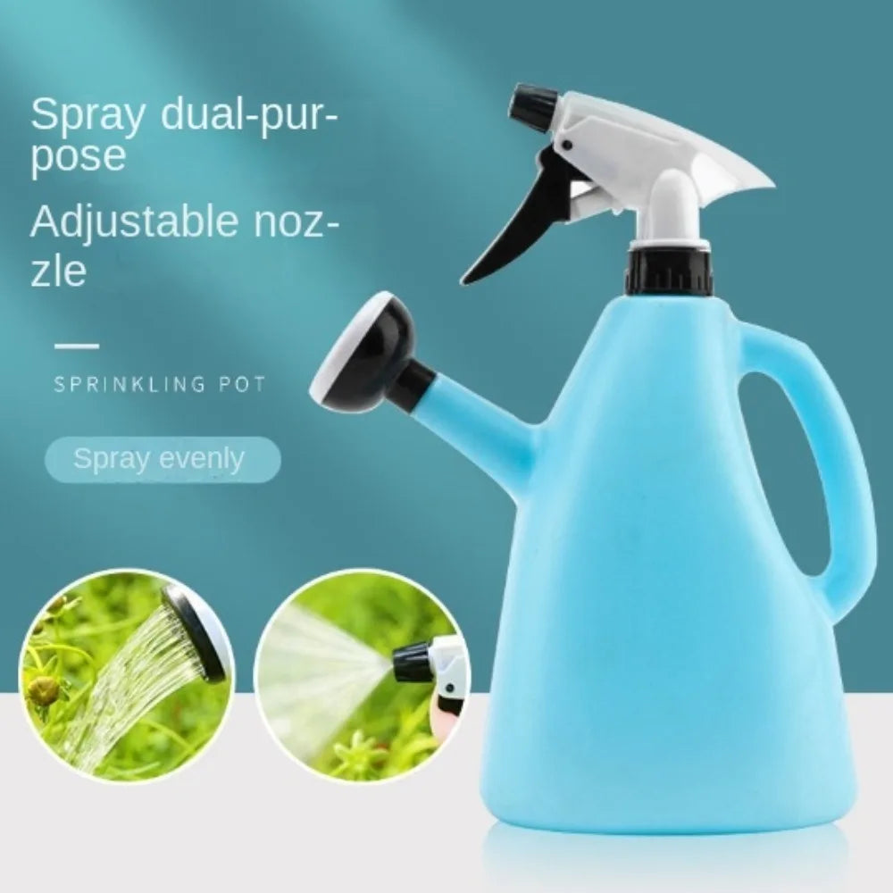 Adjustable Spray Watering Pot – 1L Plastic Flower Sprayer with Dual Nozzles