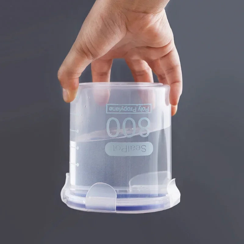 4Pcs Transparent Sealed Storage Boxes – Large Capacity Moisture-Proof Kitchen Food & Grain Organizer Jars