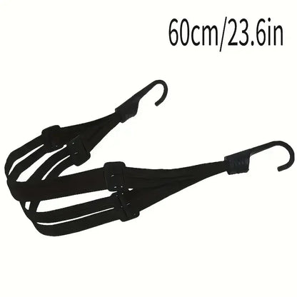 1Pc Motorcycle Elastic Suitcase with Safety Hook-Versatile Helmet Mesh Gear Transport Durable and Sleek for Daily Travel