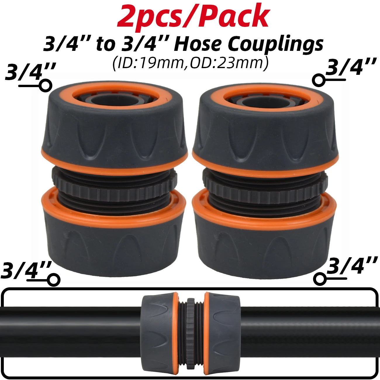 2pcs Garden Hose Tap Shut Off Valve Fitting Connector Pipe Coupler Stop Water Connection Repair Joint Irrigation System Adapter