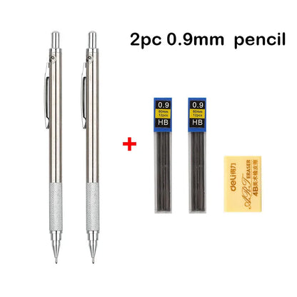 Mechanical Pencil Set 0.3–2.0mm – Full Metal Drawing & Writing Pencils with Leads for School & Office