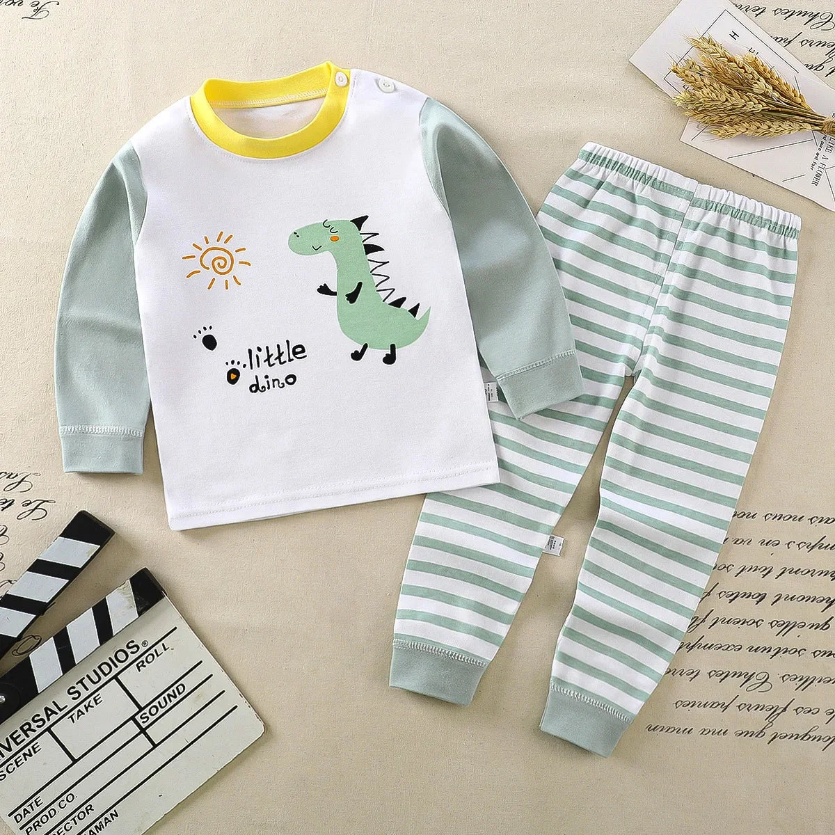 Kids Cotton Pajama Set – Autumn/Winter Sleepwear for Boys and Girls (9 Months to 8 Years)