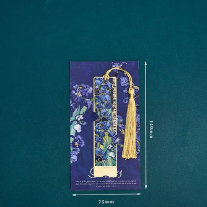 Aesthetic Floral Metal Bookmark – Hollow Brass Book Page Clip for Students & Readers