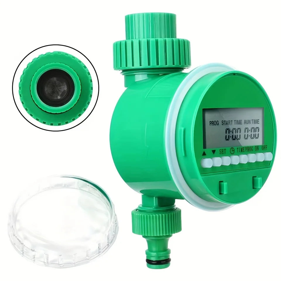 LCD Garden Watering Timer with Rain Sensor – Automatic Irrigation Controller for Smart Water Management