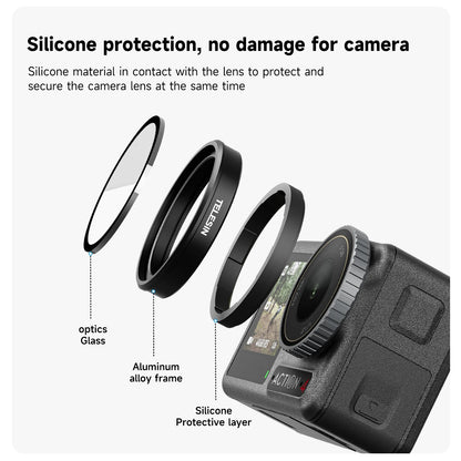 TELESIN CPL ND8 ND16 ND32 Lens Filter Set – Aluminium Frame Camera Filters for DJI OSMO Action 3/4/5 Pro