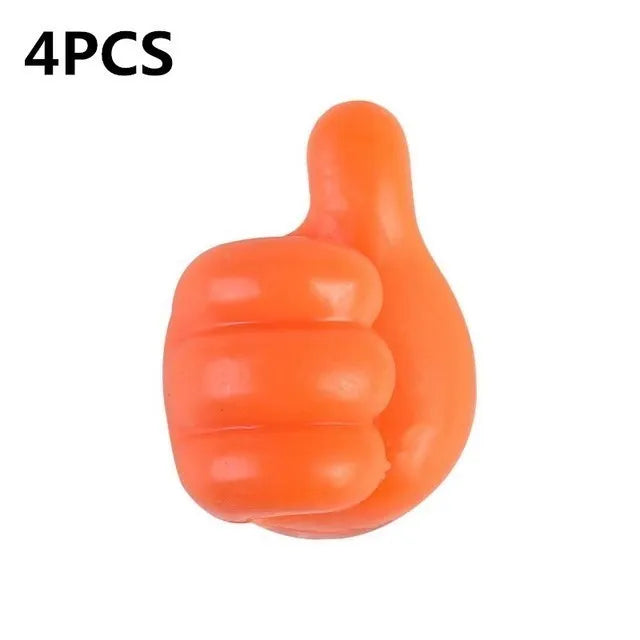 Silicone Thumb Wall Hook Cable Organizer Clips – Self-Adhesive Wire Holder for Kitchen, Bathroom & Home Desk Storage