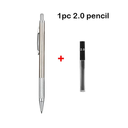 Mechanical Pencil Set 0.3–2.0mm – Full Metal Drawing & Writing Pencils with Leads for School & Office