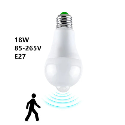 E27 LED Motion Sensor Bulb LED Lamp 85-265V PIR Sensor Light Bulb Auto ON/OFF Night Light For Porch Stairs Garage Security Light