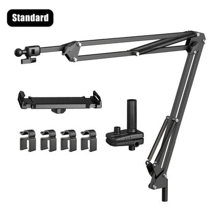 Tablet Stand Holder for Bed – Adjustable Rotatable Phone & Tablet Holder for 4-12.9" iPad Pro, Samsung Tab, Xiaomi Pad with Long Flexible Arm