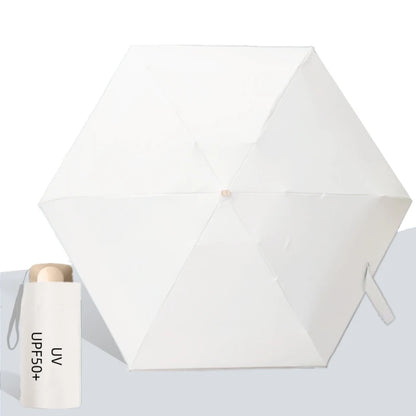 UPF50+ Umbrella Mini Pocket Sun Shade Umbrella Portable Vinyl Folding Rain Travel Umbrella UV Protection Parasol Capsule