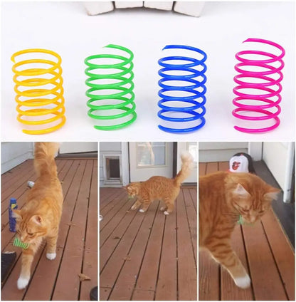Colorful Cat Spring Toys – Interactive Spiral Springs for Kitten Play