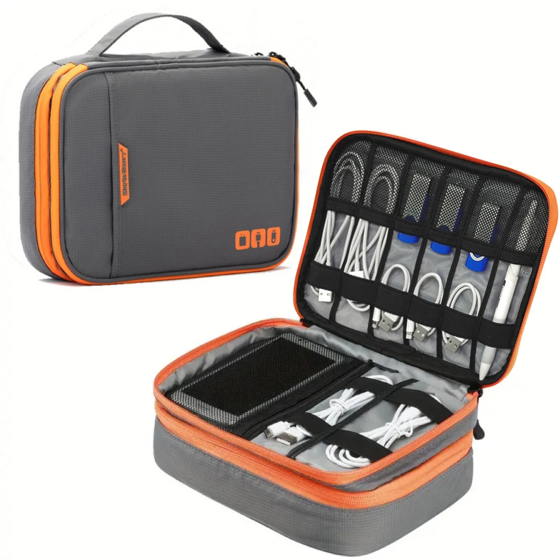 Cable Storage Bag Digital Electronic Organizer Pouch – Portable USB Data Line Charger Plug Travel Organizer Case