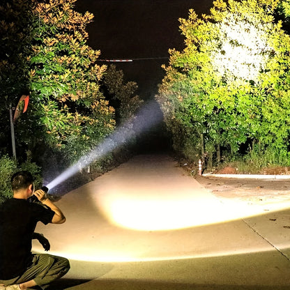 Portable Powerful 4 LED Flashlight With COB Side Light 4 Modes USB Rechargeable Torch Camping Tool Searchlight for Outdoor