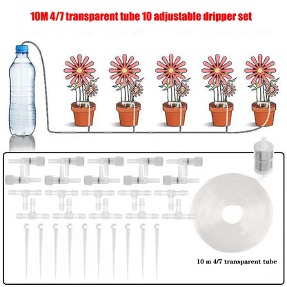 Garden Drip Irrigation Kit with Regulating Valve – Micro Dripper Watering System for Greenhouses & Potted Plants