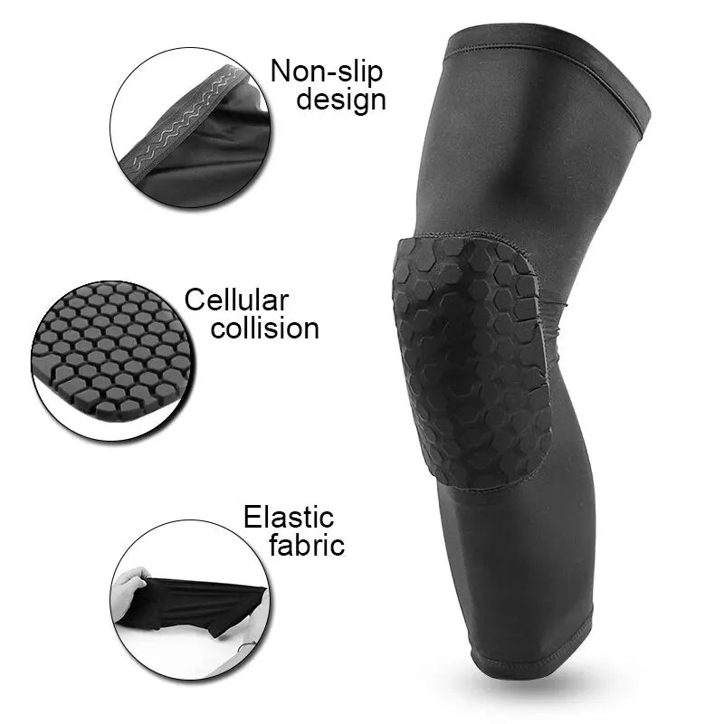Basketball Knee Pads Protector – Honeycomb Foam Compression Sleeve for Fitness & Sports