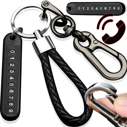 Motorcycle Lock Keychain Pendant – Anti-Lost Leather Rope Key Holder for Men & Women