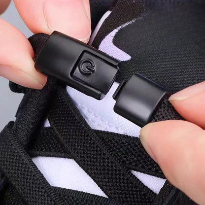 No Tie Press Lock Shoelaces – 8MM Elastic Flat Shoe Laces for Sneakers, Kids & Adults
