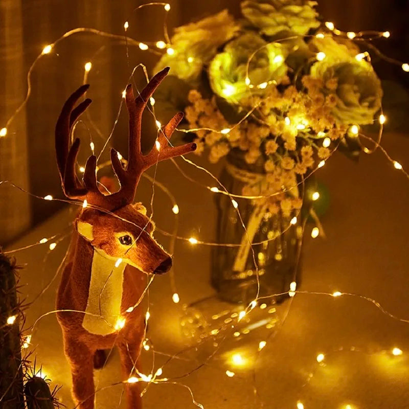 USB LED String Light 1M 3M 5M 10M Fairy Christmas Lights Copper Wire Wedding Garland Lights for Christmas Holiday Party Decor