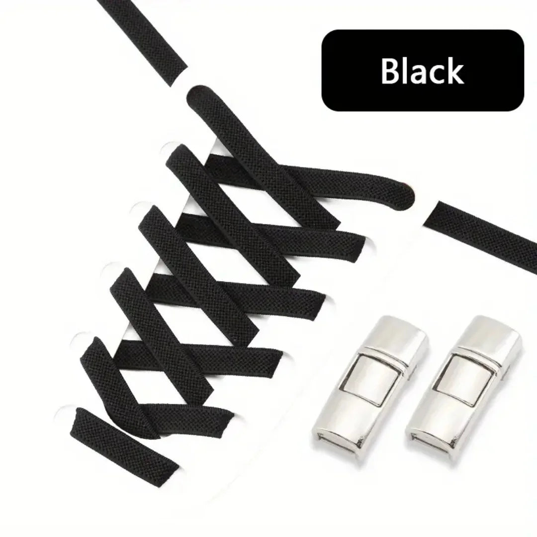 Elastic No Tie Shoelaces Semicircle Shoe Laces For Kids and Adult Sneakers Shoelace Quick Lazy Metal Lock Laces Shoe Strings