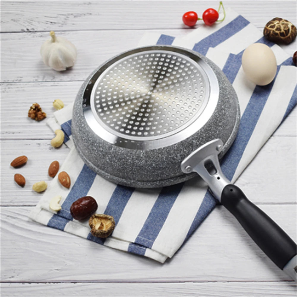 Non-Stick Stone Frying Wok Pan – Ceramic Skillet for Induction & Gas Stove, 20–28CM Sizes