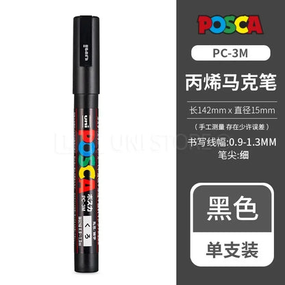 Uni Posca Full Marker Set – Multi-Colours Acrylic Permanent Graffiti Painting Pens