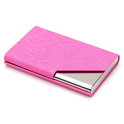 Luxury Laser Engraved Logo PU Leather Business Card Holder – Fashionable ID Credit Case