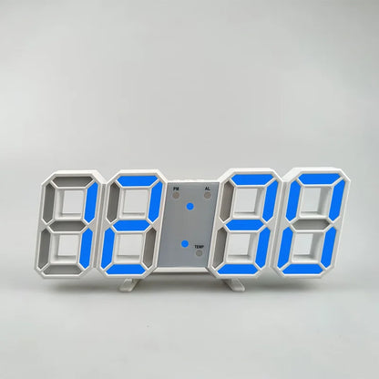 3D LED Digital Alarm Clock – Wall & Desk Clock with Temperature Display for Home & Office