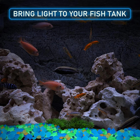 50/200PCS Glow in The Dark Rocks Outdoor Luminous Glowing Pebbles Stones Rocks for Indoor Outdoor Decorations Garden Lawn Yard