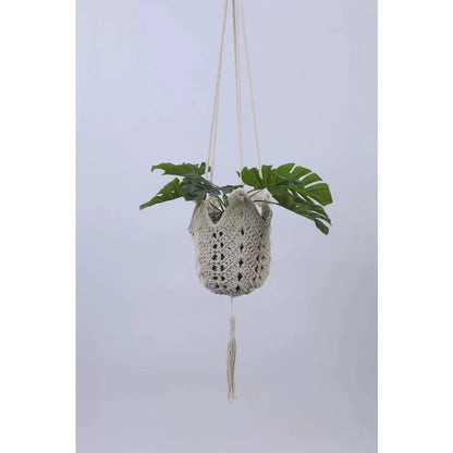 Hanging Basket Plant Handmade Macrame Plant Hanger Flower Pot Planter Hanger Wall Decor Courtyard Garden Hanging Planter