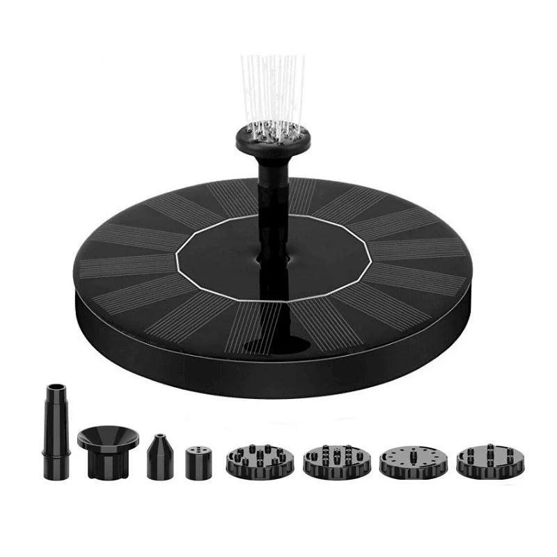 Outdoor Solar Birdbath Fountain Garden Decoration Floating Pool Garden Waterfall Fountain Decoration