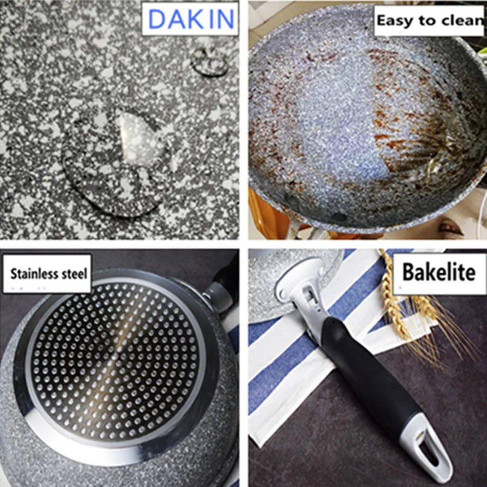 Non-Stick Stone Frying Wok Pan – Ceramic Skillet for Induction & Gas Stove, 20–28CM Sizes