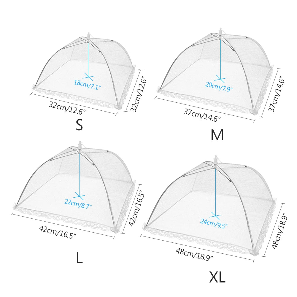 Pop-Up Mesh Food Cover Tent – Foldable Insect-Proof Umbrella Net for Outdoor Picnic & Kitchen Use