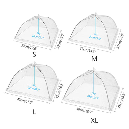 Pop-Up Mesh Food Cover Tent – Foldable Insect-Proof Umbrella Net for Outdoor Picnic & Kitchen Use