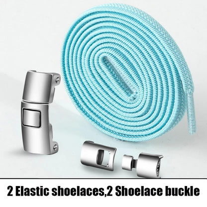 Elastic No Tie Shoelaces Semicircle Shoe Laces For Kids and Adult Sneakers Shoelace Quick Lazy Metal Lock Laces Shoe Strings