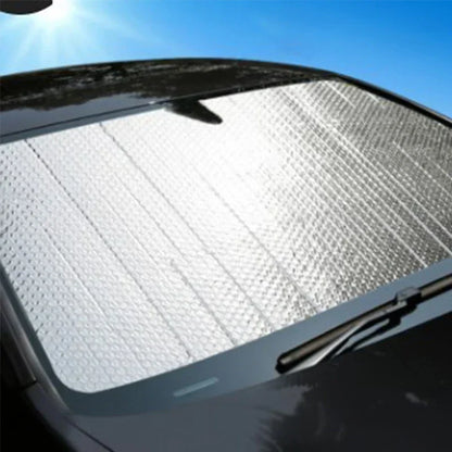 Car Front Window Sunshade – UV Protection Windshield Visor with Heat Reflective Foil