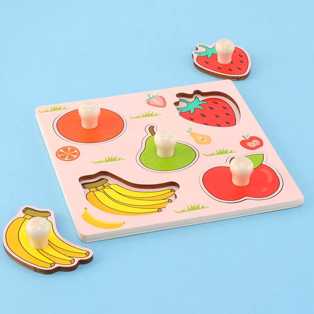 Montessori Fruit Puzzle Scratch Board – Early Learning Toy for Children