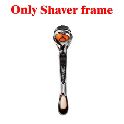 Manual Razor for Men – Refillable Beard Shaver with Replaceable Blades for Face & Beard Grooming