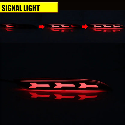 For Ford Mustang 2015 2016 2017 Car LED Rear Bumper Reflector Light Tail/Brake Light Rear Fog Light Sequential Turn Signal Light