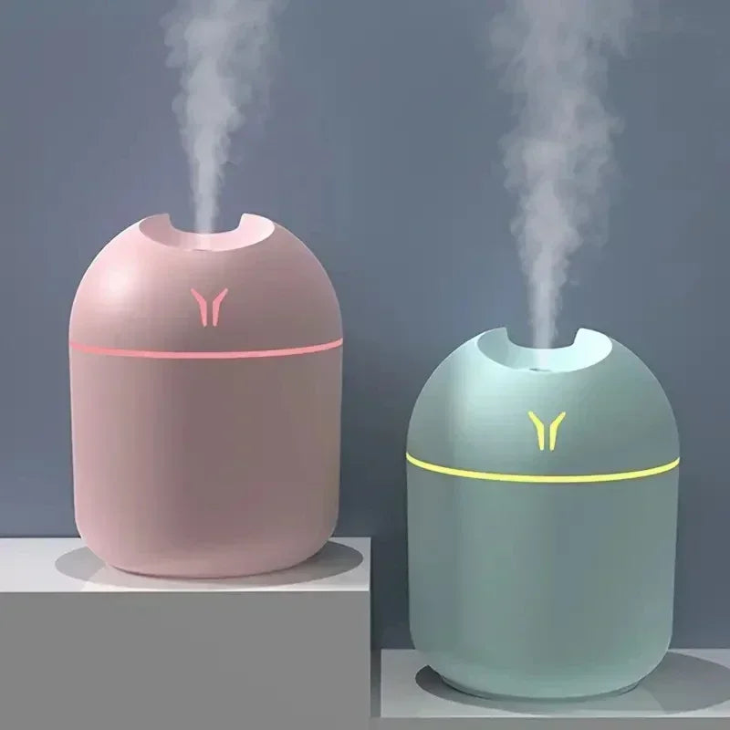 Compact USB Aroma Diffuser & Humidifier – Mini Essential Oil Atomizer with LED Night Light for Home & Car