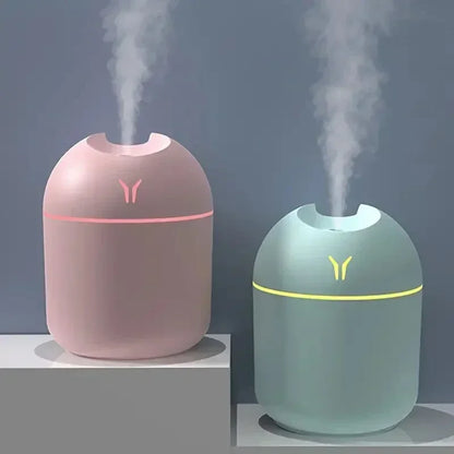 Compact USB Aroma Diffuser & Humidifier – Mini Essential Oil Atomizer with LED Night Light for Home & Car