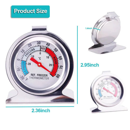 2/4/16pcs Packs Refrigerator Freezer Thermometer Classic Series Large Dial Red Indicator Accurate Temperature for Fridge Cooler