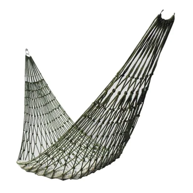 Outdoor Nylon Rope Hammock – Lightweight Mesh Hanging Bed for Camping, Garden & Beach