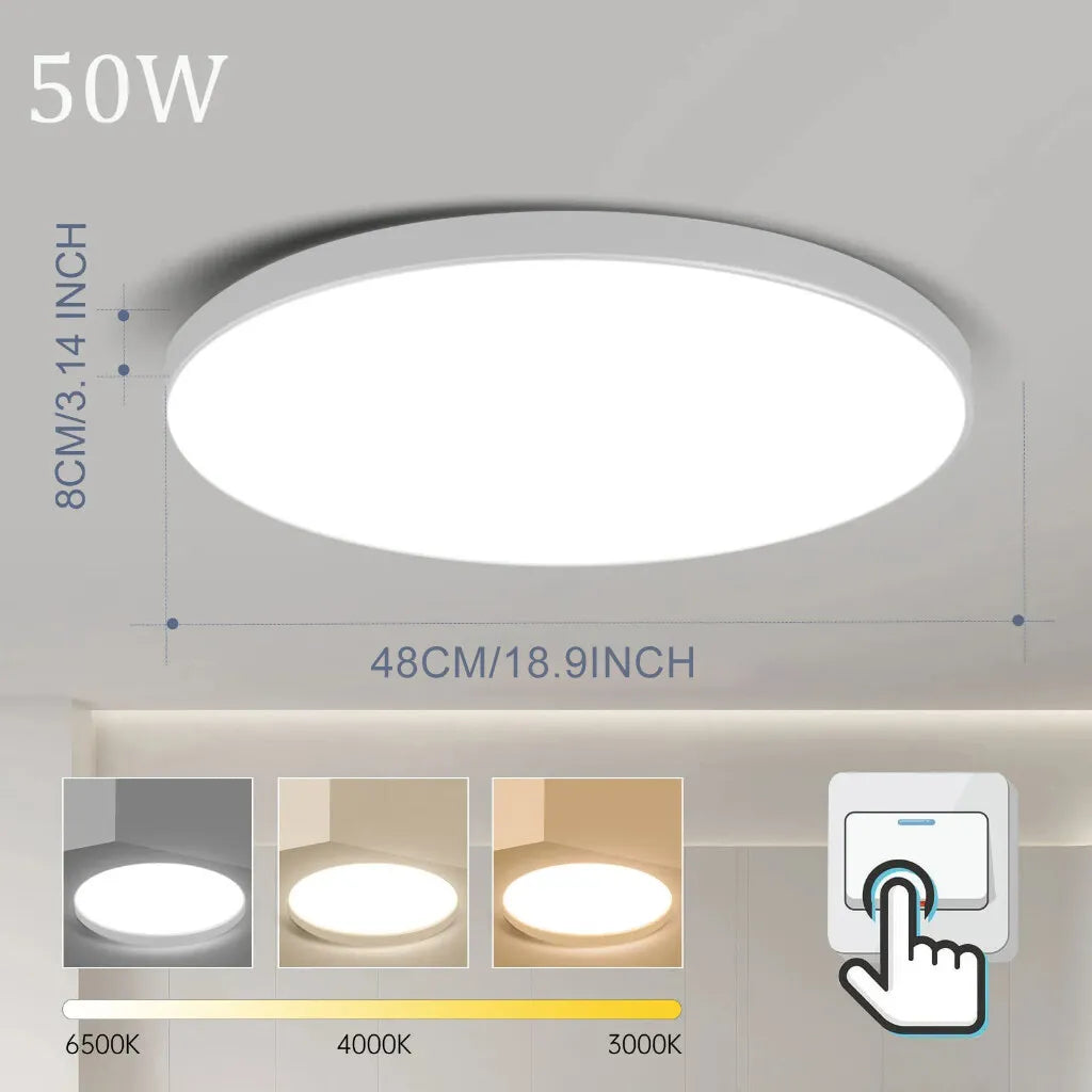 Remote Control Ceiling Lamp – Dimmable LED Chandelier Lighting for Living Room, Bedroom & Kitchen